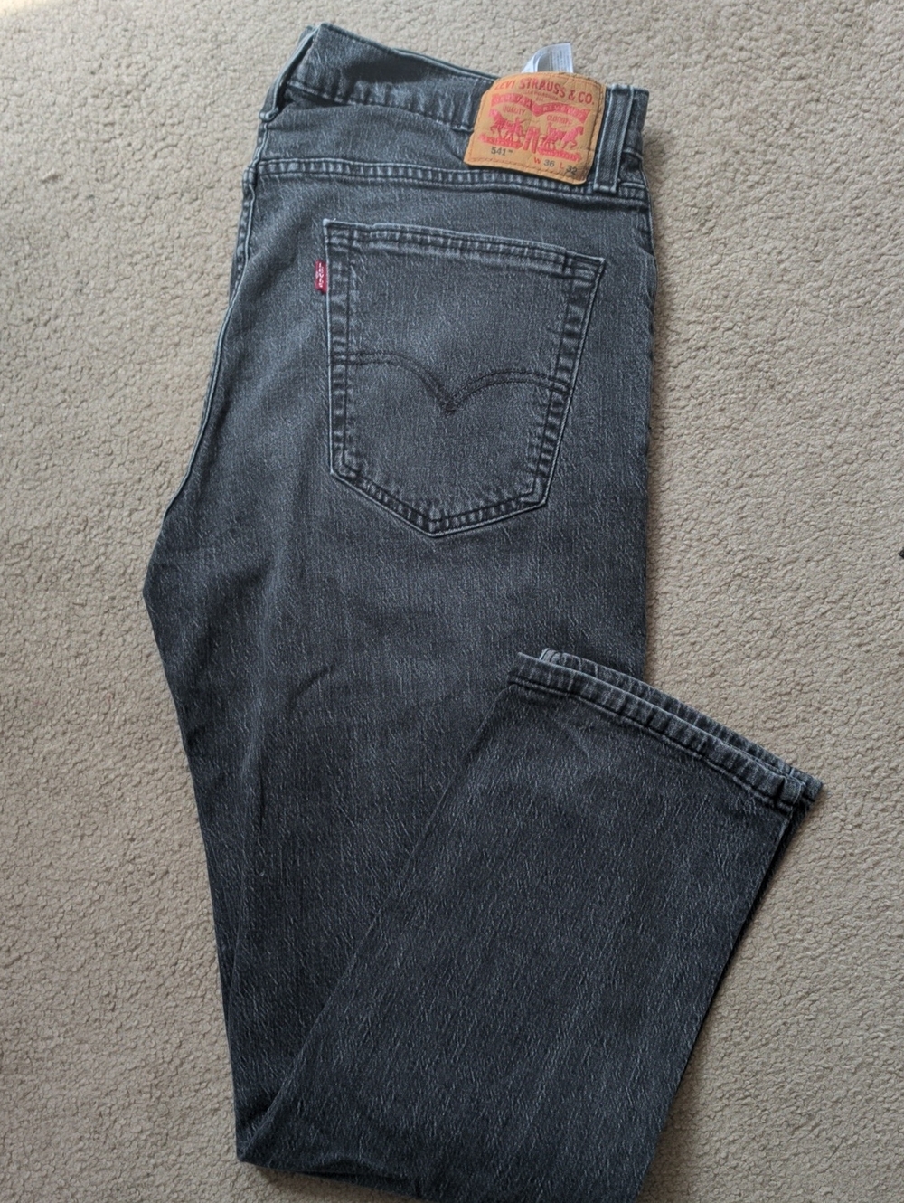 Levi's Men's Washed Black Straight Jeans